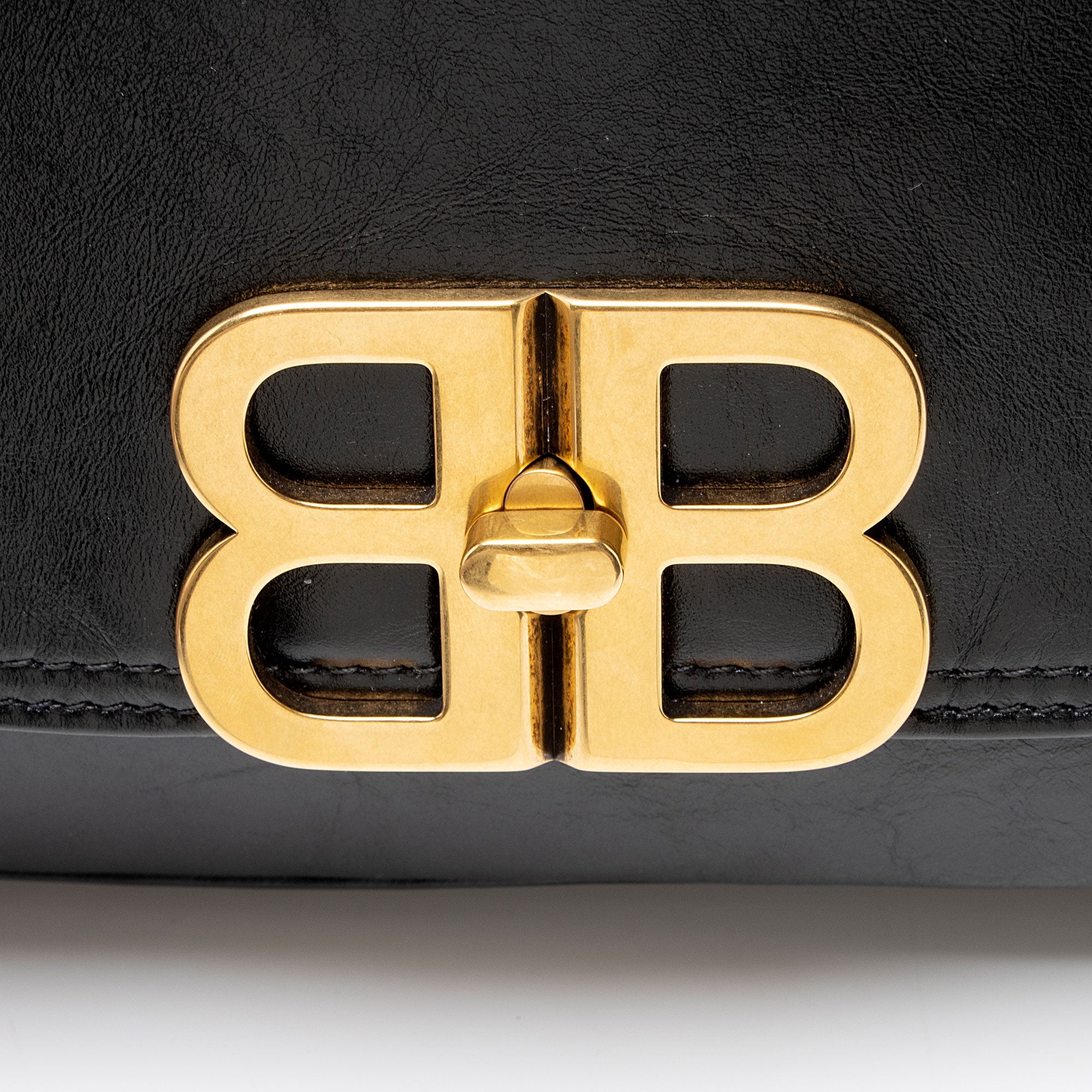 Balenciaga Leather BB Soft Medium Shoulder Bag - Image 10