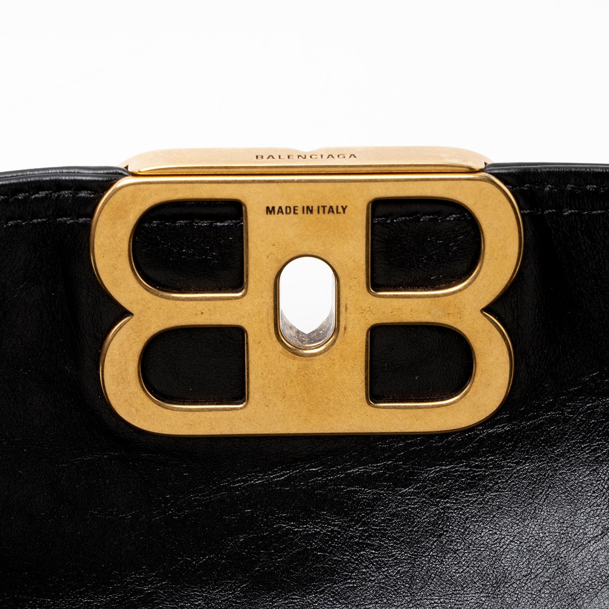 Balenciaga Leather BB Soft Medium Shoulder Bag - Image 9