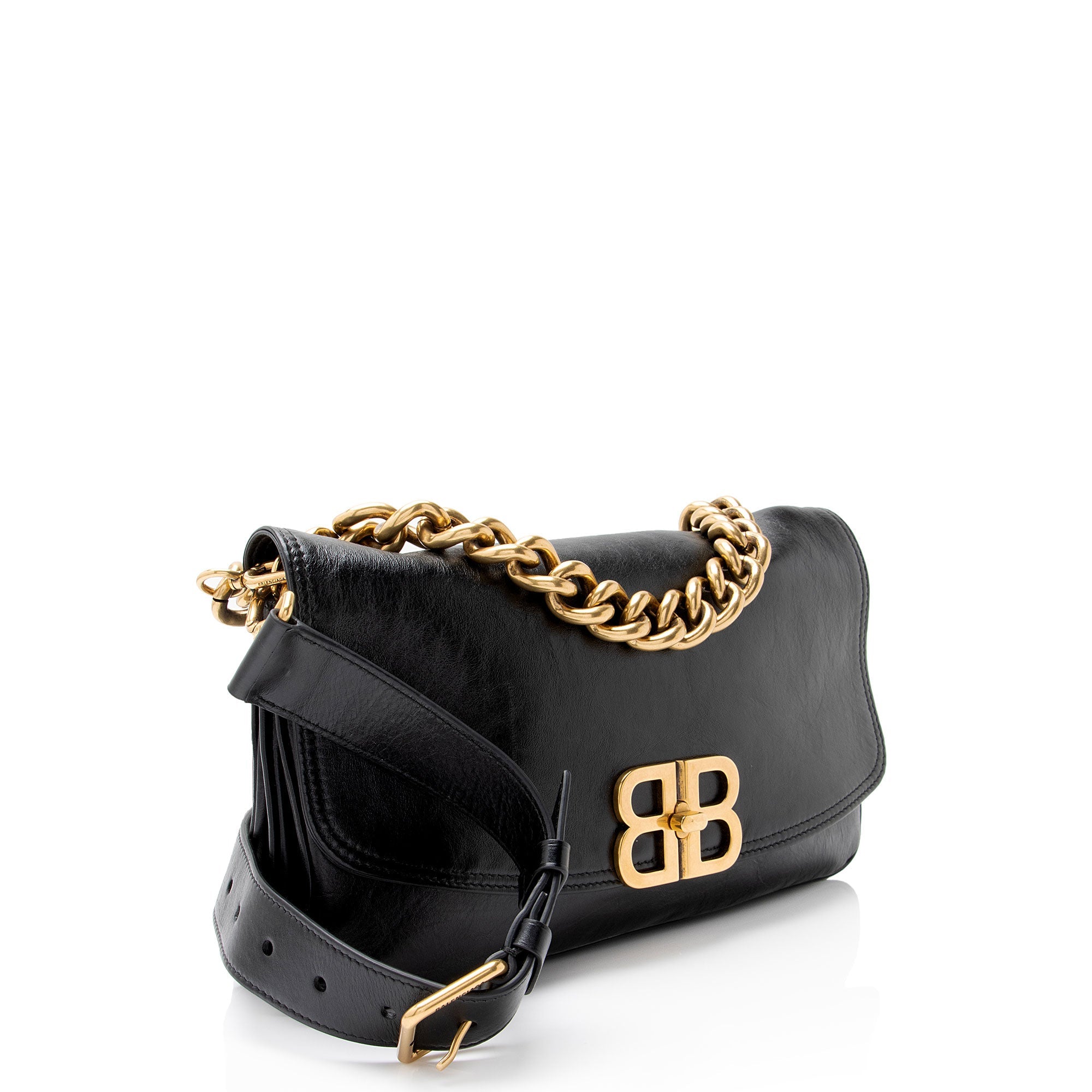 Balenciaga Leather BB Soft Medium Shoulder Bag - Image 2