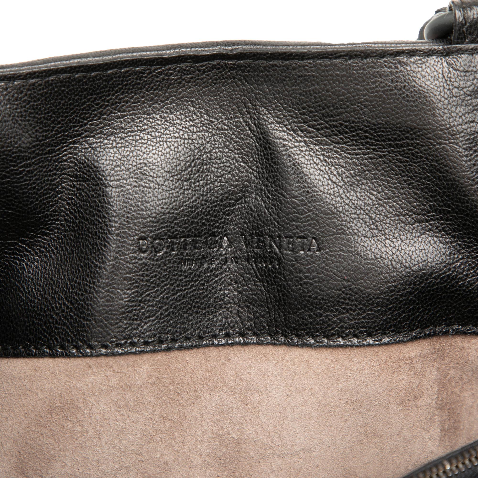 Bottega Veneta Bicolor Nappa Intrecciato Vertical Convertible Satchel - Image 6