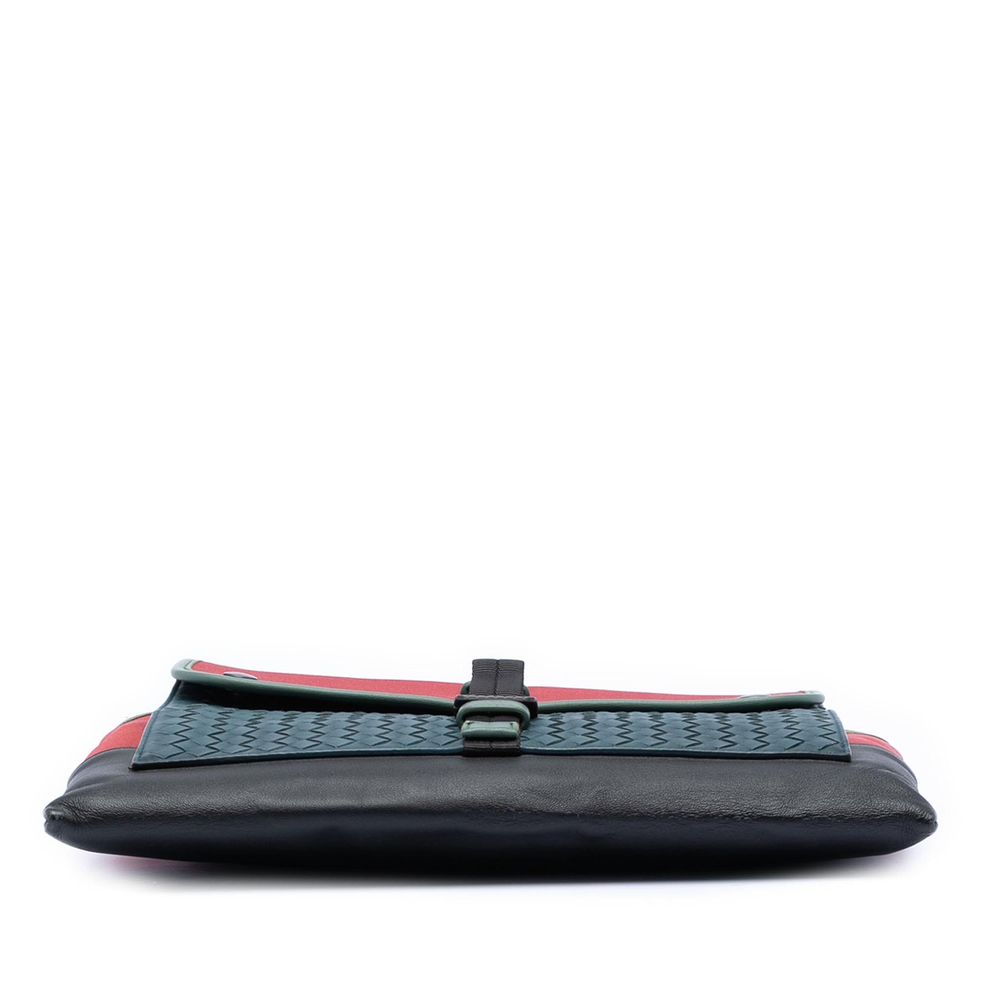 Bottega Veneta Canvas and Nappa Intrecciato Clutch - Image 3