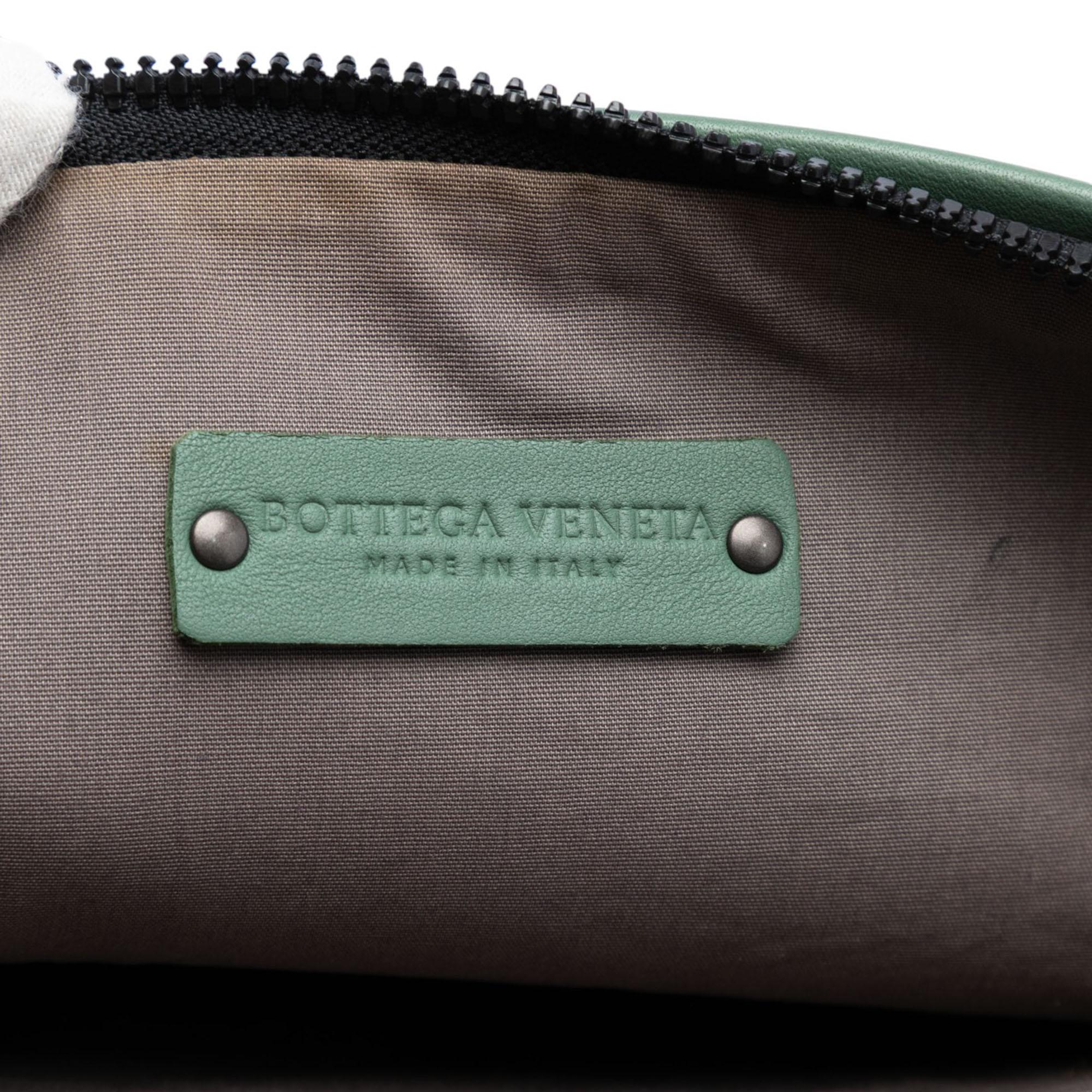 Bottega Veneta Canvas and Nappa Intrecciato Clutch - Image 6
