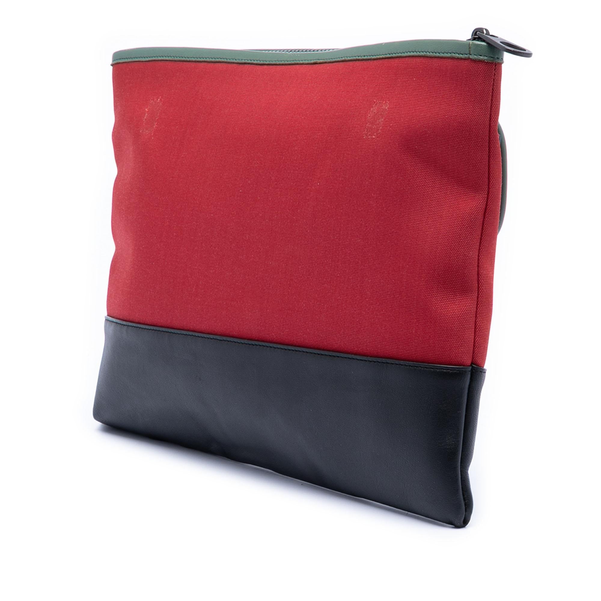 Bottega Veneta Canvas and Nappa Intrecciato Clutch - Image 2
