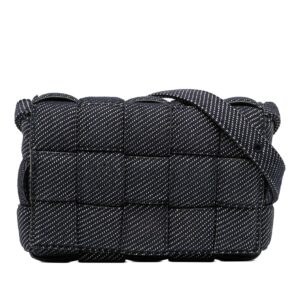 Bottega Veneta Denim Intrecciato Cassette Padded Crossbody