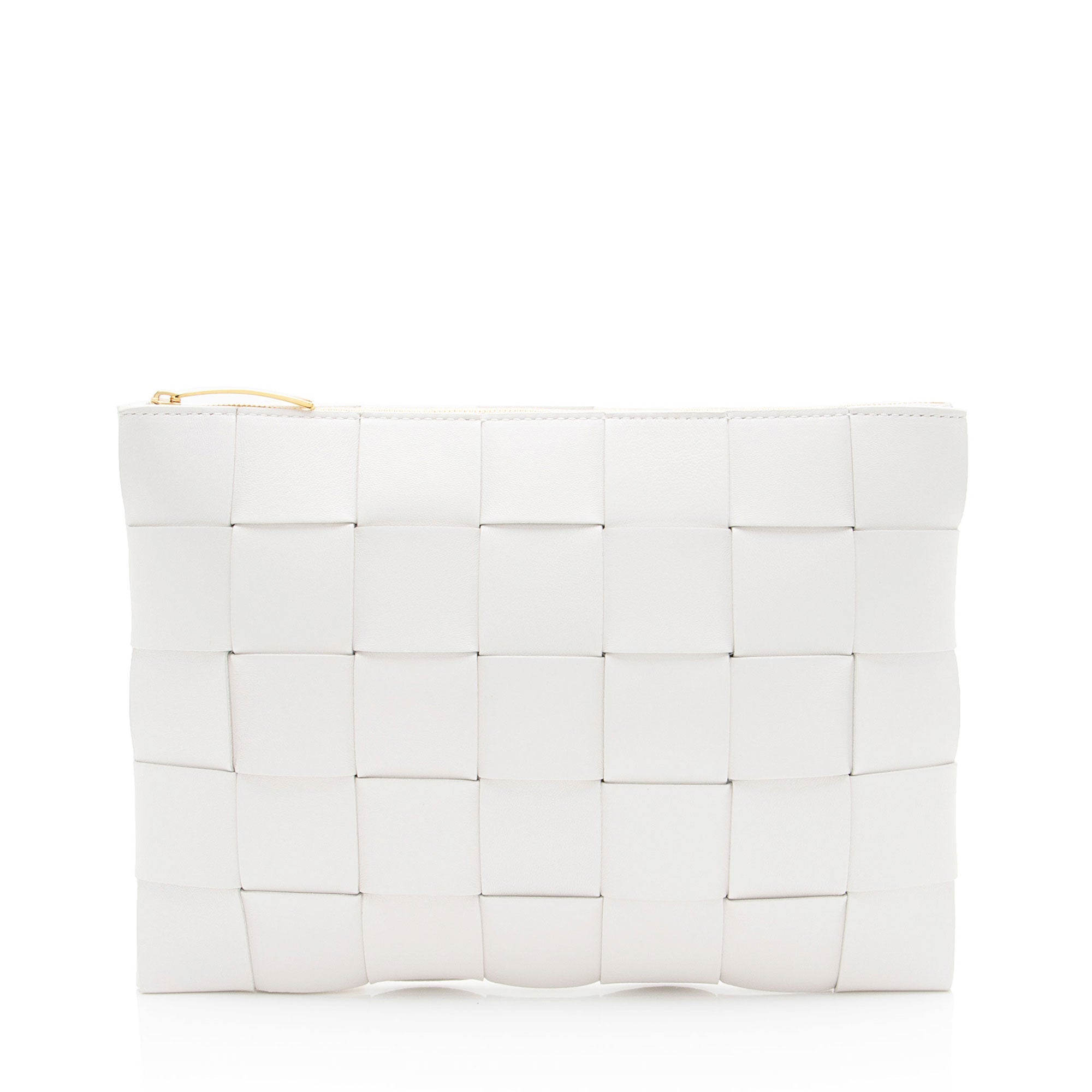 Bottega Veneta Intrecciato Nappa Cassette Medium Flat Zip Pouch