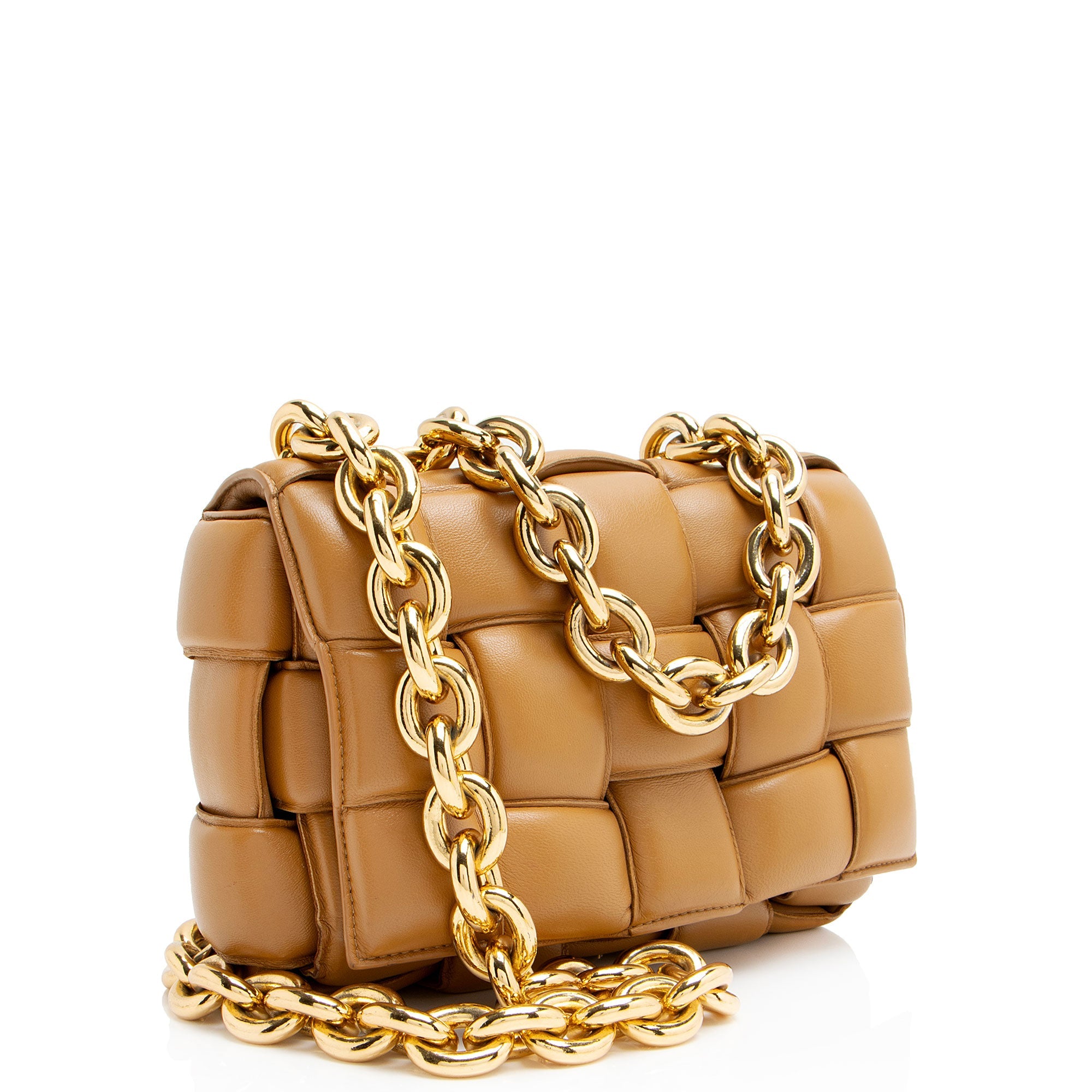Bottega Veneta Lambskin Cassette Chain Maxi Shoulder Bag - Image 2
