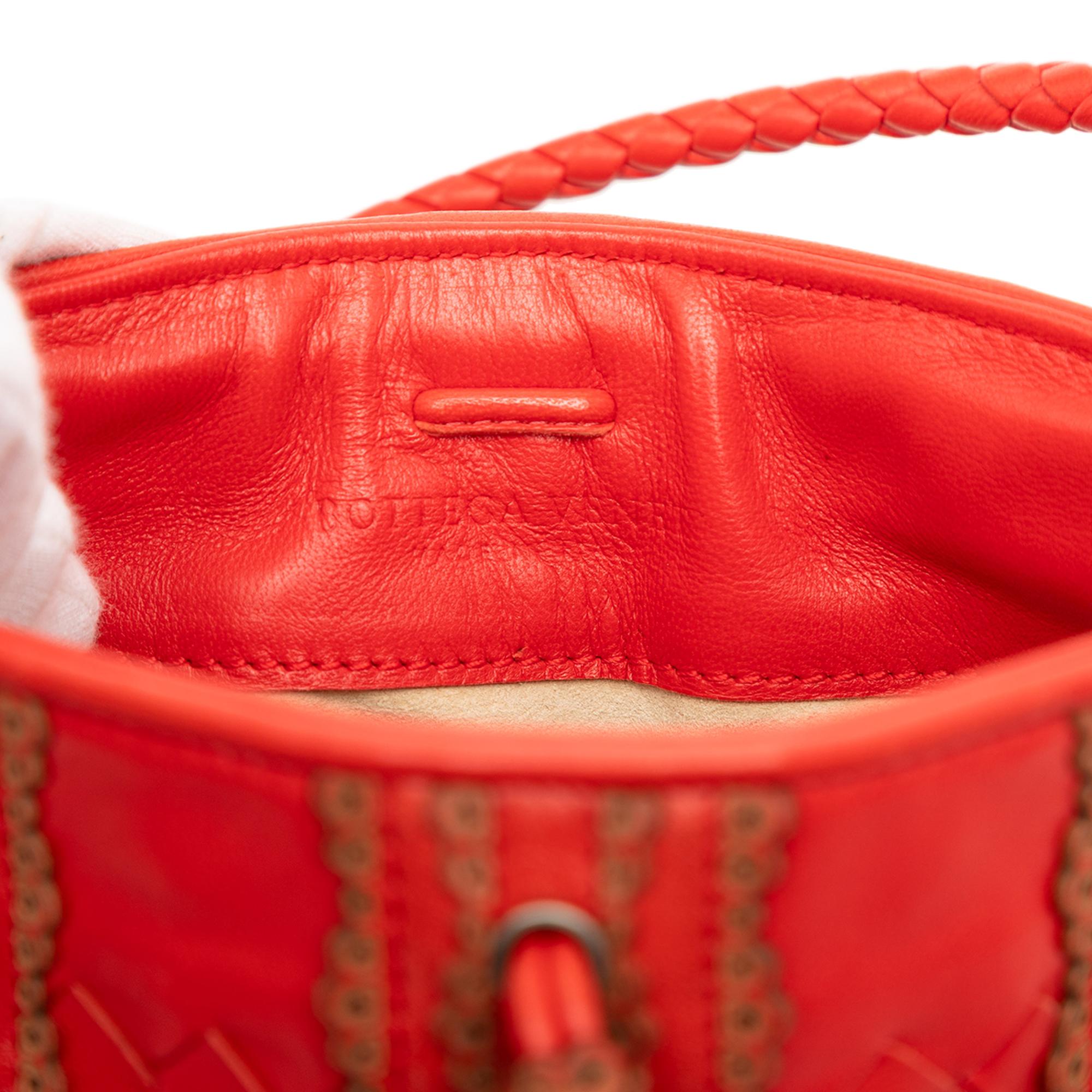 Bottega Veneta Leather Intrecciato Stripe Shoulder Bag - Image 6