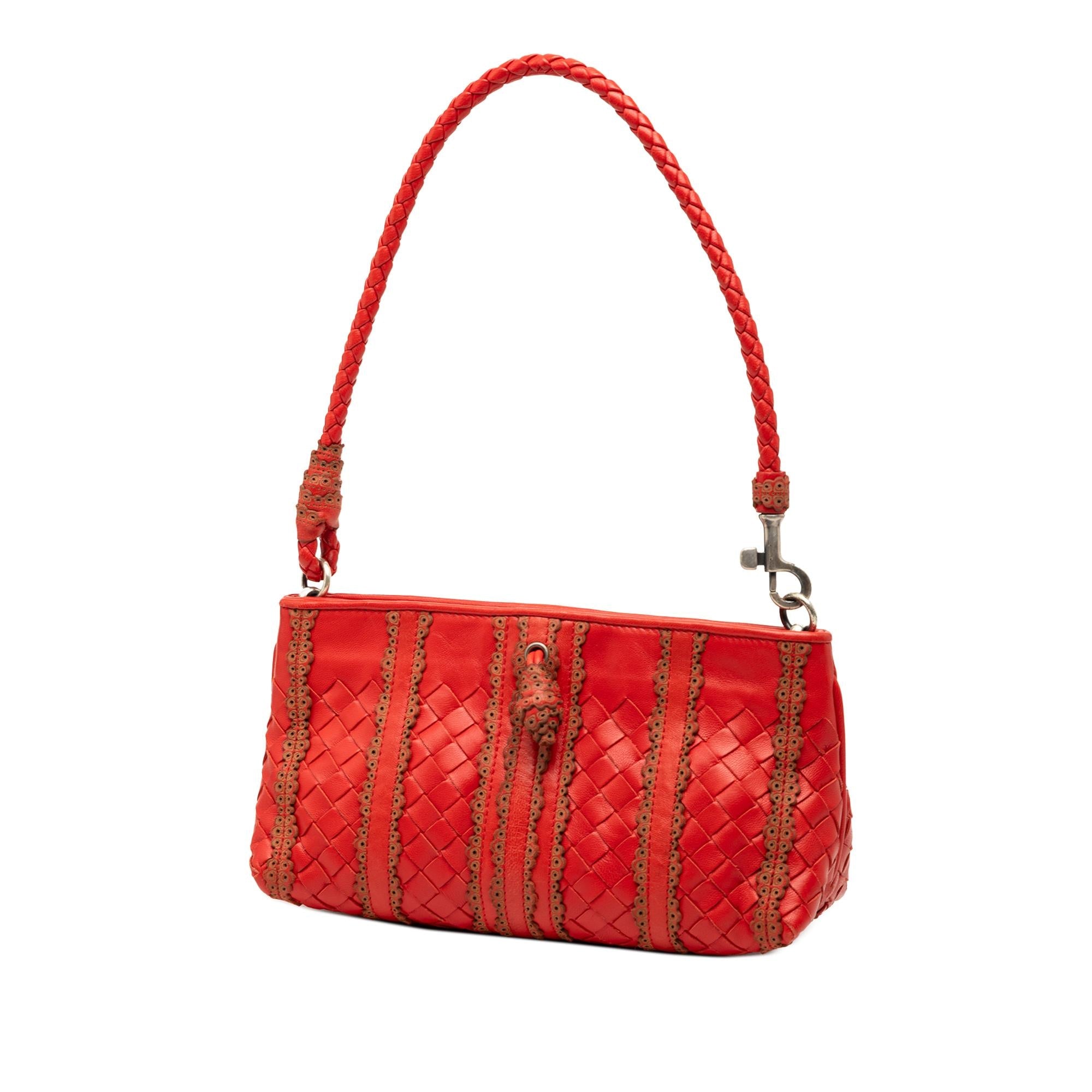 Bottega Veneta Leather Intrecciato Stripe Shoulder Bag - Image 2