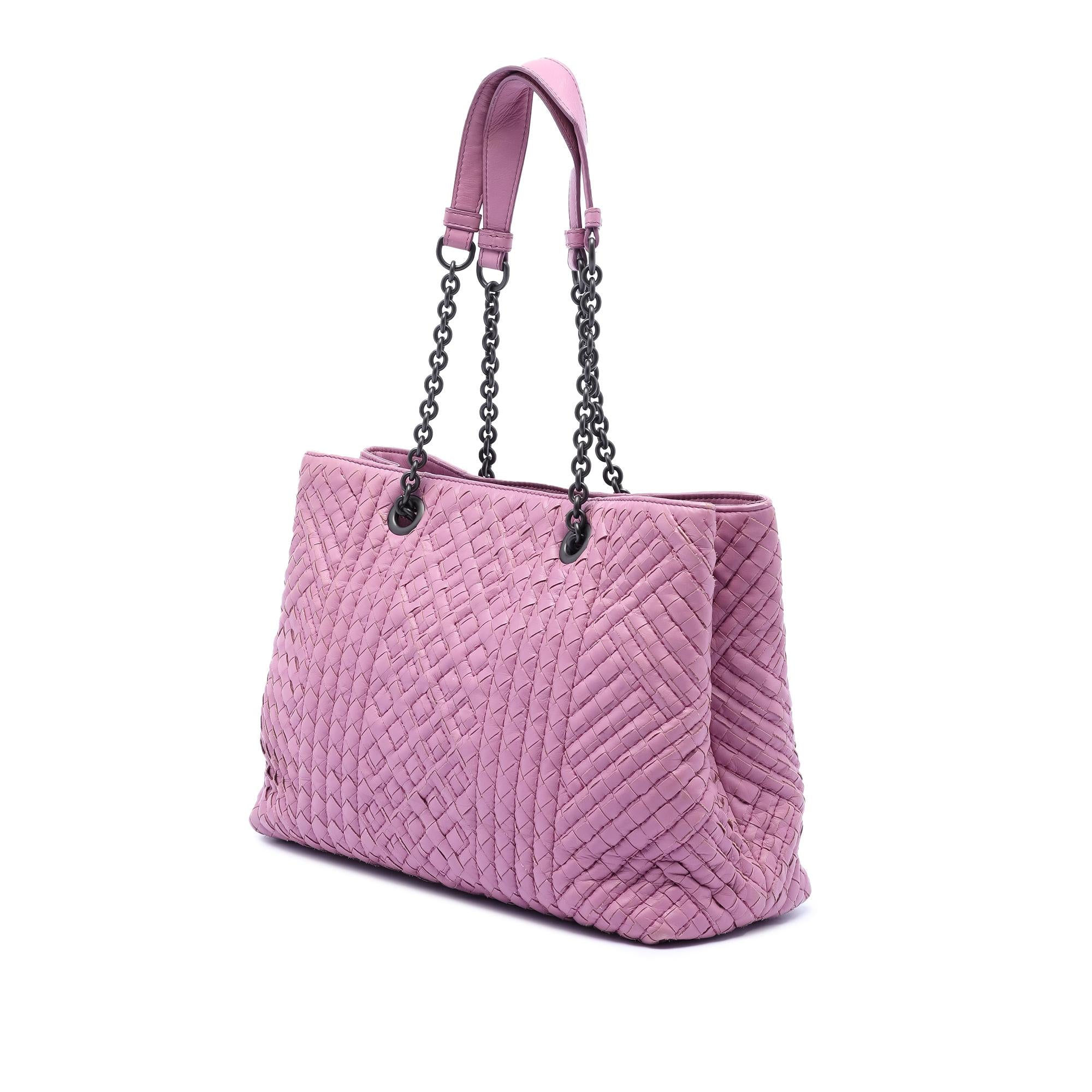 Bottega Veneta Medium Nappa Intrecciato Boutis Double Chain Tote - Image 2