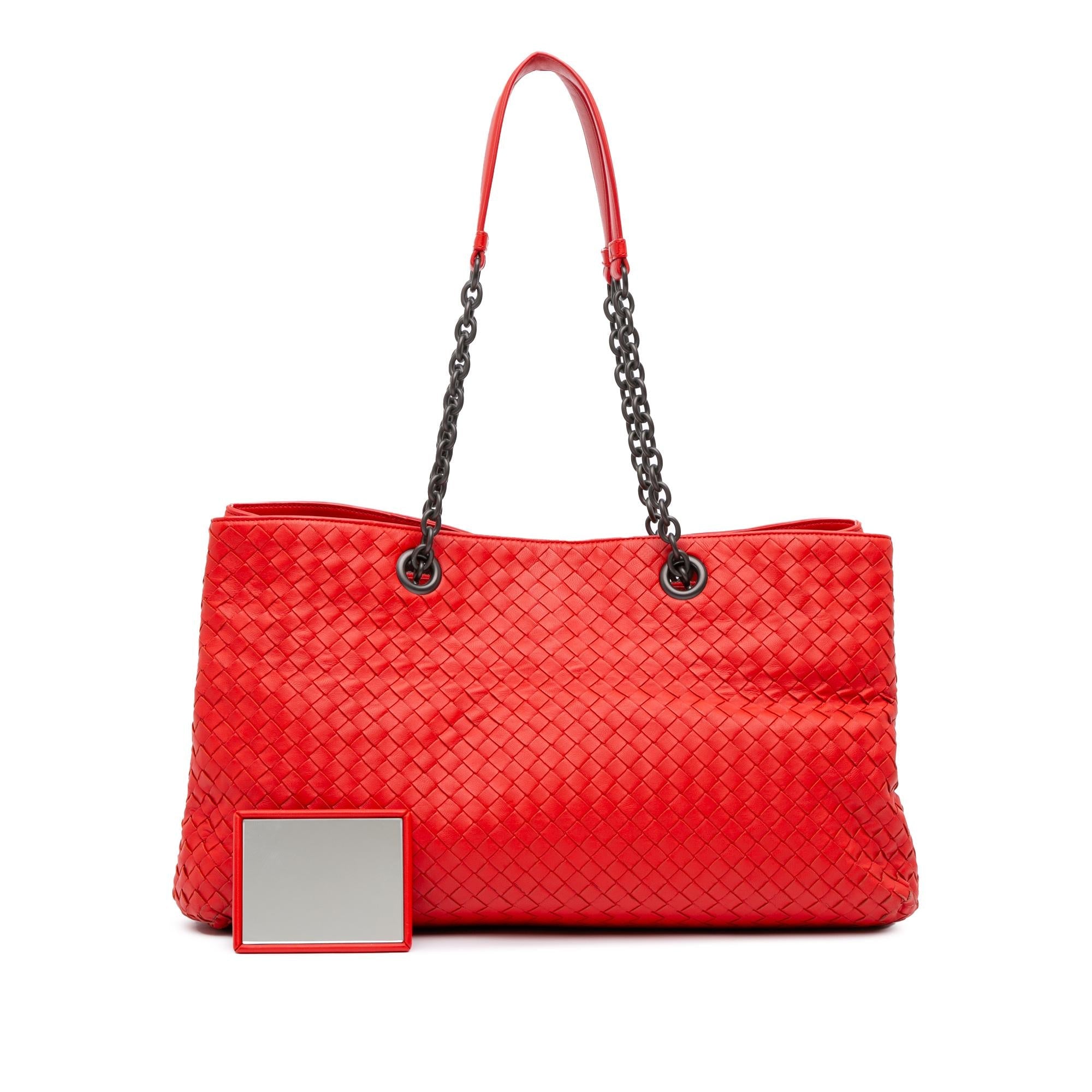 Bottega Veneta Medium Nappa Intrecciato Double Chain Tote - Image 5