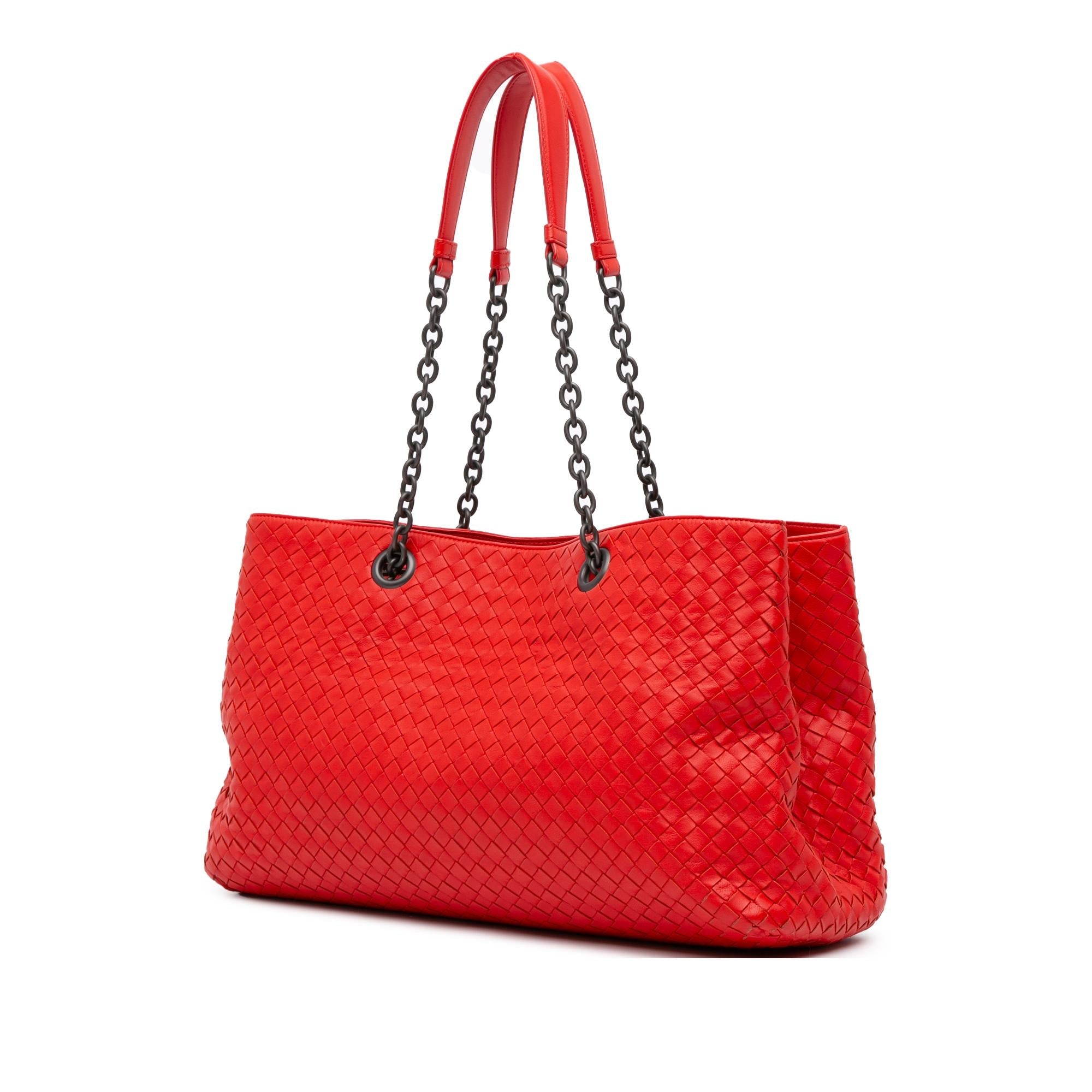 Bottega Veneta Medium Nappa Intrecciato Double Chain Tote - Image 2