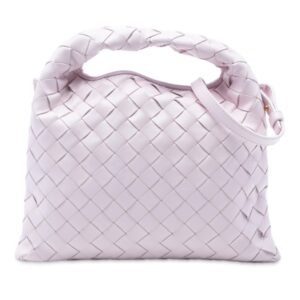 Bottega Veneta Mini Calfskin Intrecciato Hop Satchel