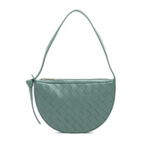 Bottega Veneta Mini Leather Intrecciato Sunrise Hobo