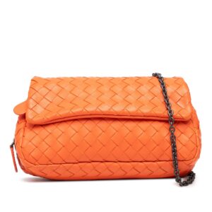 Bottega Veneta Mini Nappa Intrecciato Expandable Chain Flap Crossbody