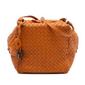 Bottega Veneta Nappa Intrecciato Cube Crossbody
