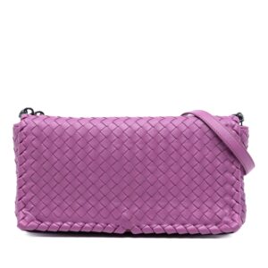 Bottega Veneta Nappa Intrecciato Dahlia Clutch Crossbody