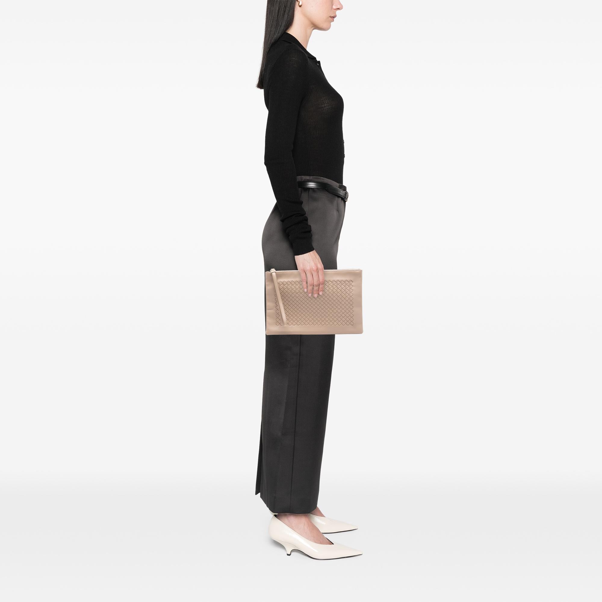 Bottega Veneta Nappa Intrecciato Wristlet Clutch - Image 5