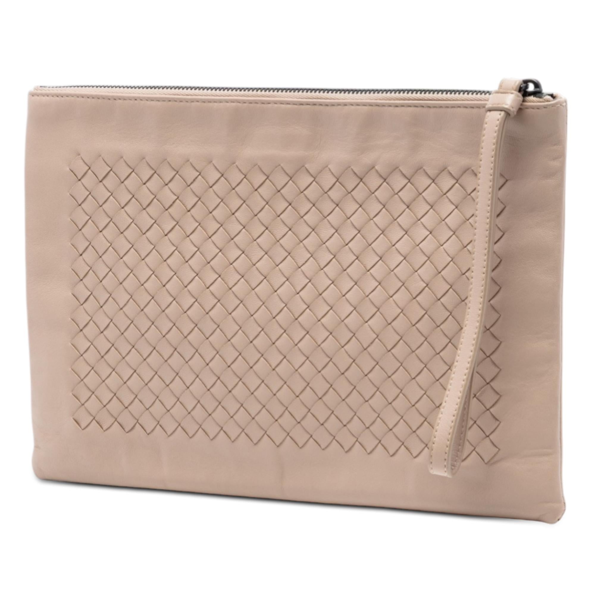 Bottega Veneta Nappa Intrecciato Wristlet Clutch - Image 2