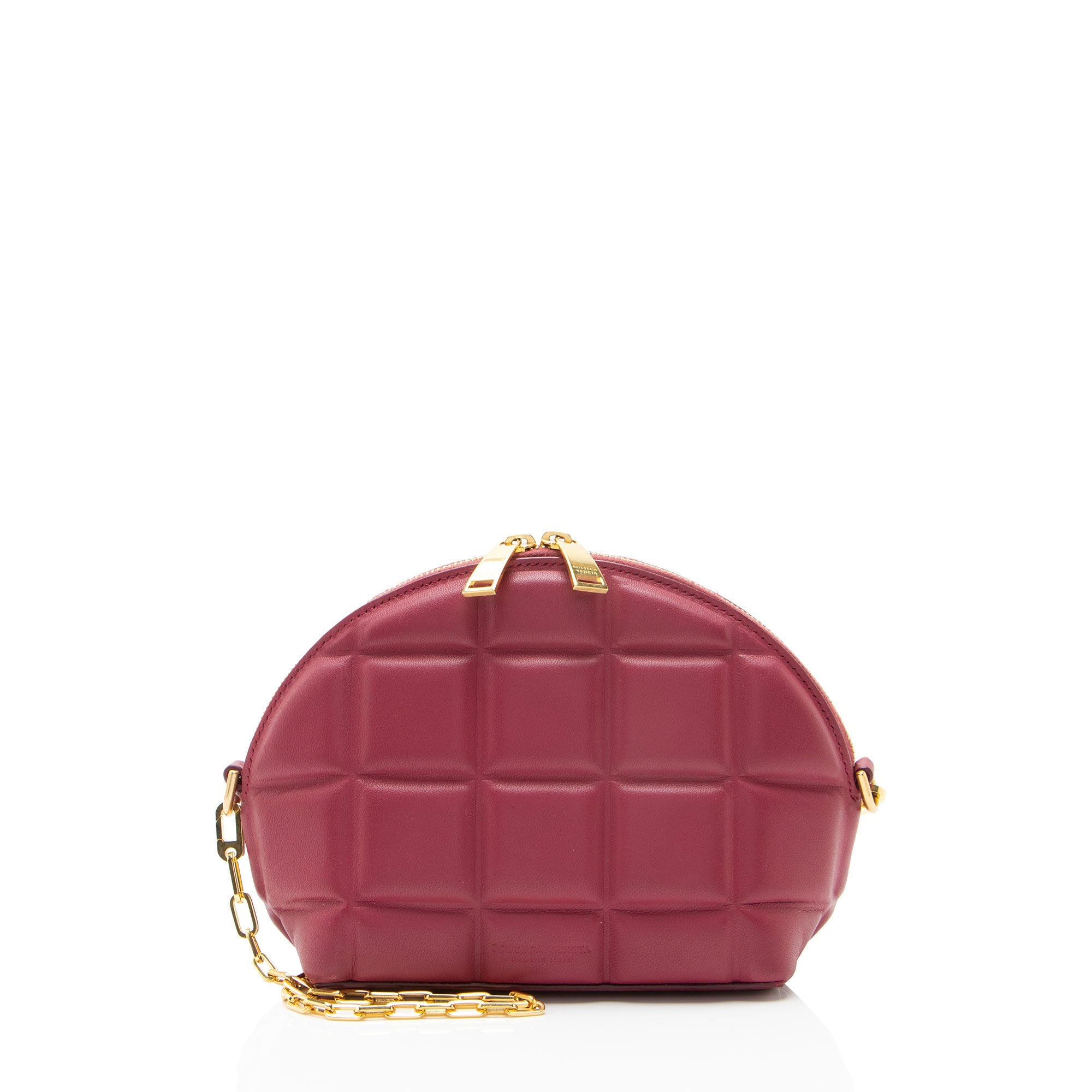 Bottega Veneta Padded Leather Half Moon Mini Crossbody