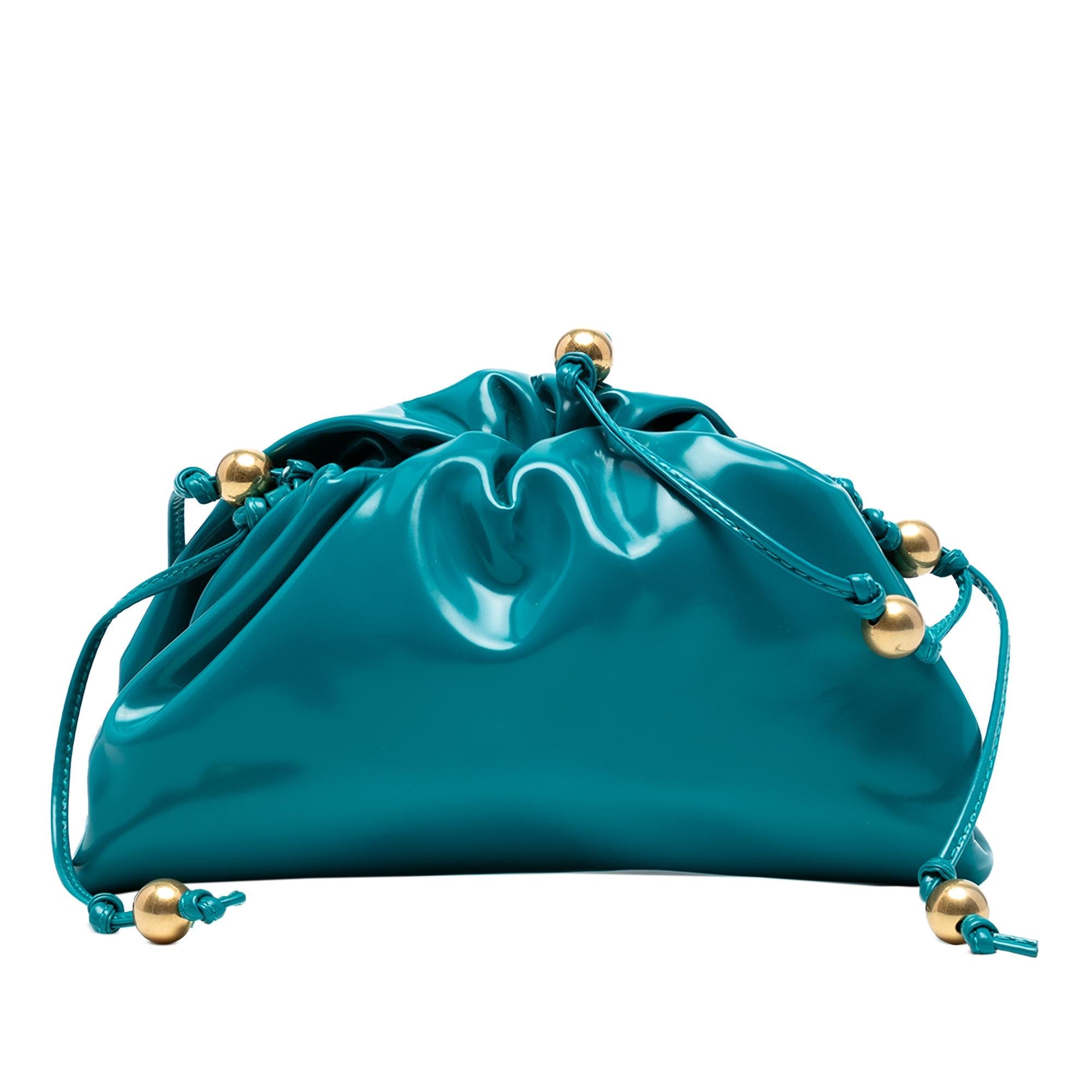 Bottega Veneta Patent Beaded Strap The Mini Pouch Crossbody
