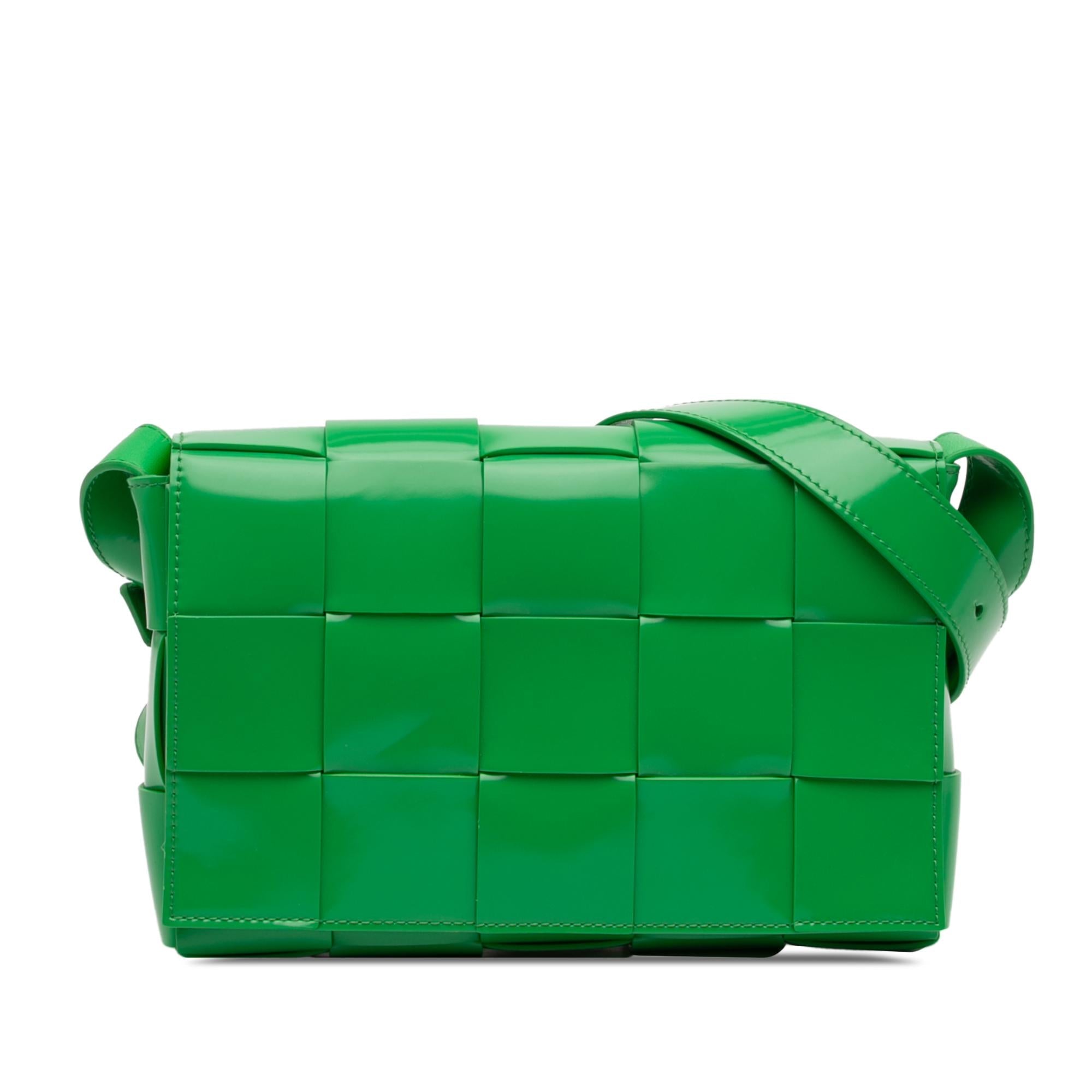 Bottega Veneta Patent Intrecciato Cassette Crossbody