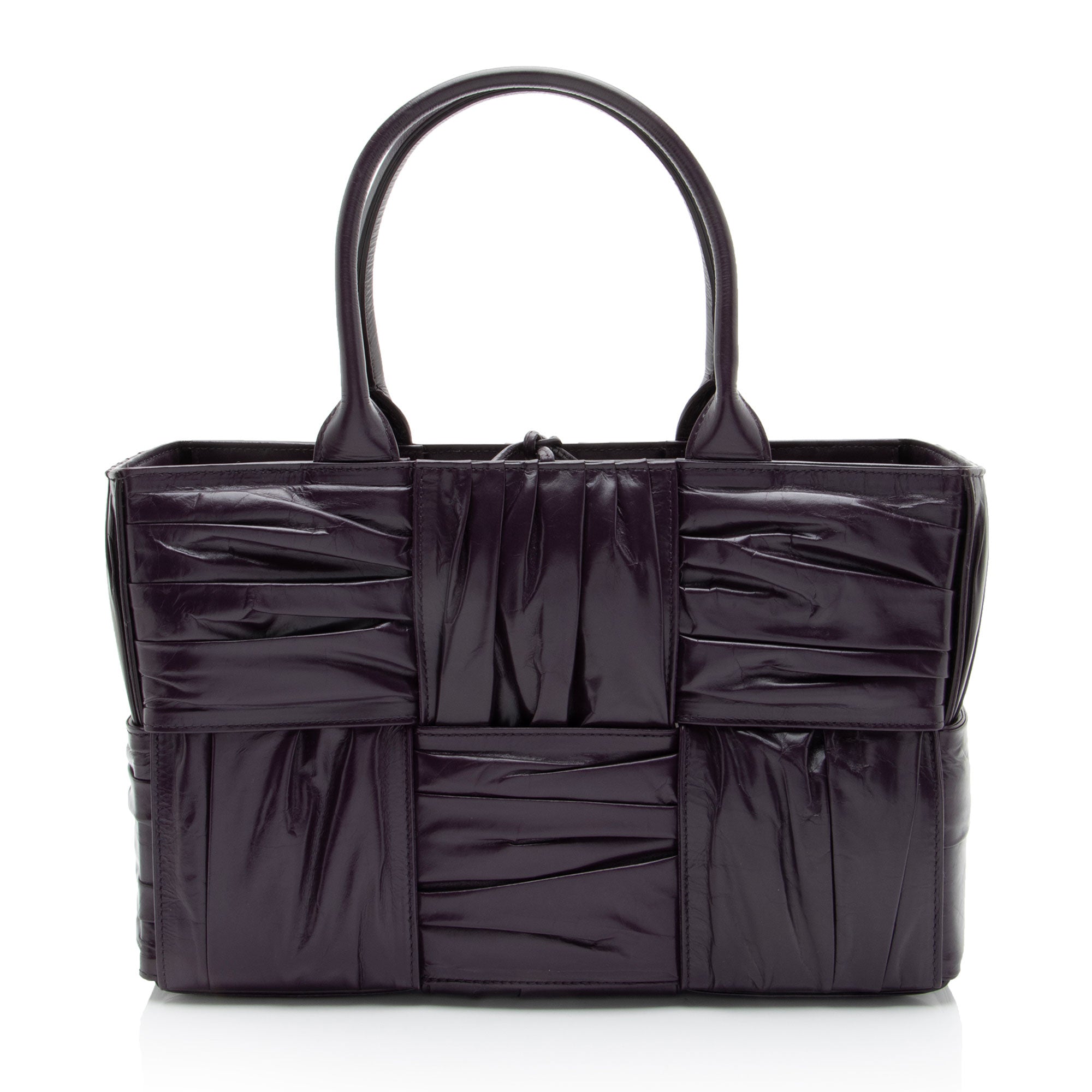 Bottega Veneta Pleated Calfskin Arco Small Tote
