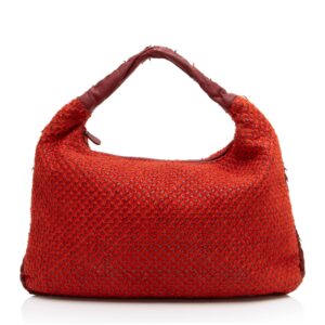 Bottega Veneta Silk Nappa Fuzzy Ponza Large Hobo