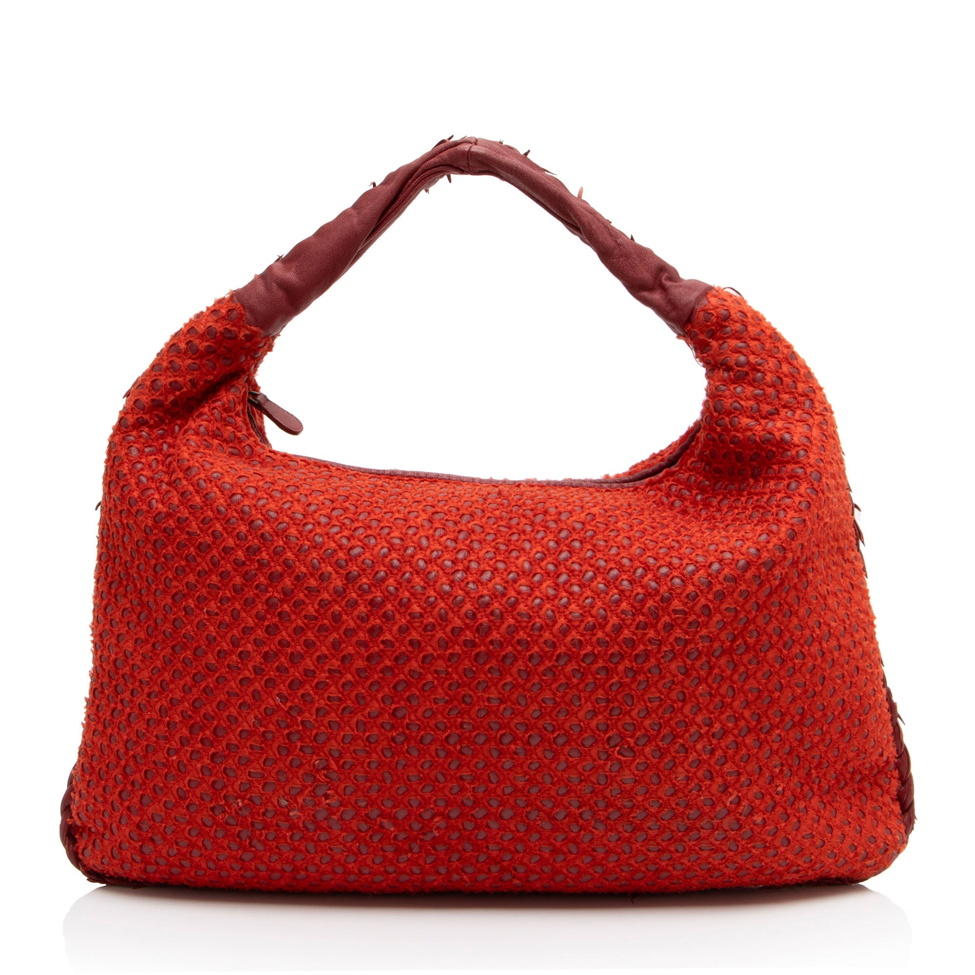 Bottega Veneta Silk Nappa Fuzzy Ponza Large Hobo