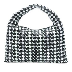 Bottega Veneta Small Bicolor Calfskin Intrecciato Hop Hobo