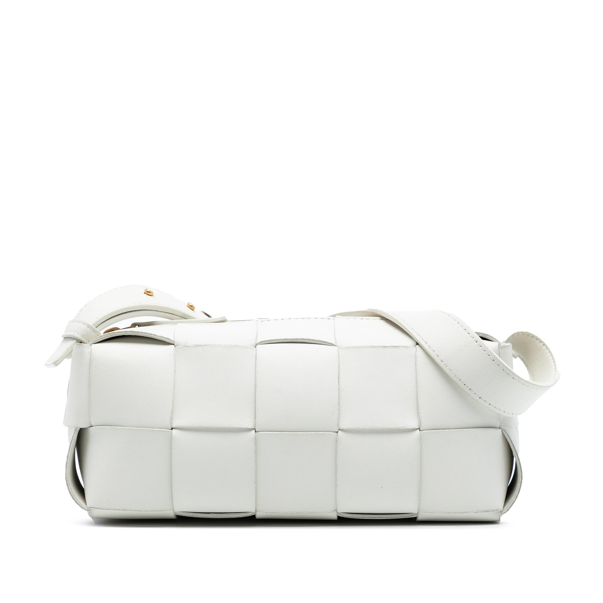Bottega Veneta Small Lambskin Intrecciato Brick Cassette