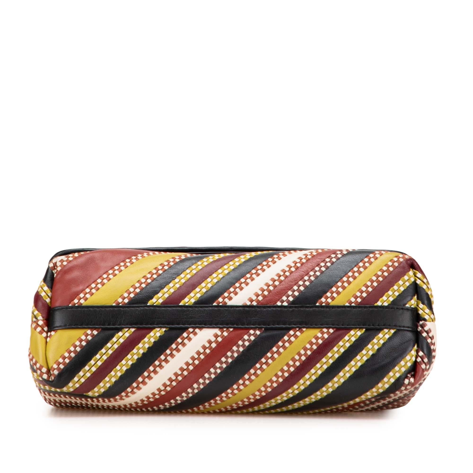 Bottega Veneta Small Leather Embroidered Stripe Olimpia Shoulder Bag - Image 3