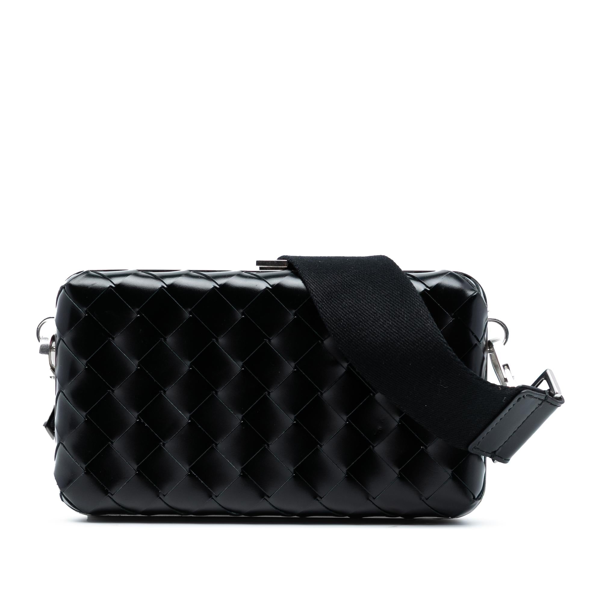Bottega Veneta Spazzolato Intrecciato Box Messenger Bag