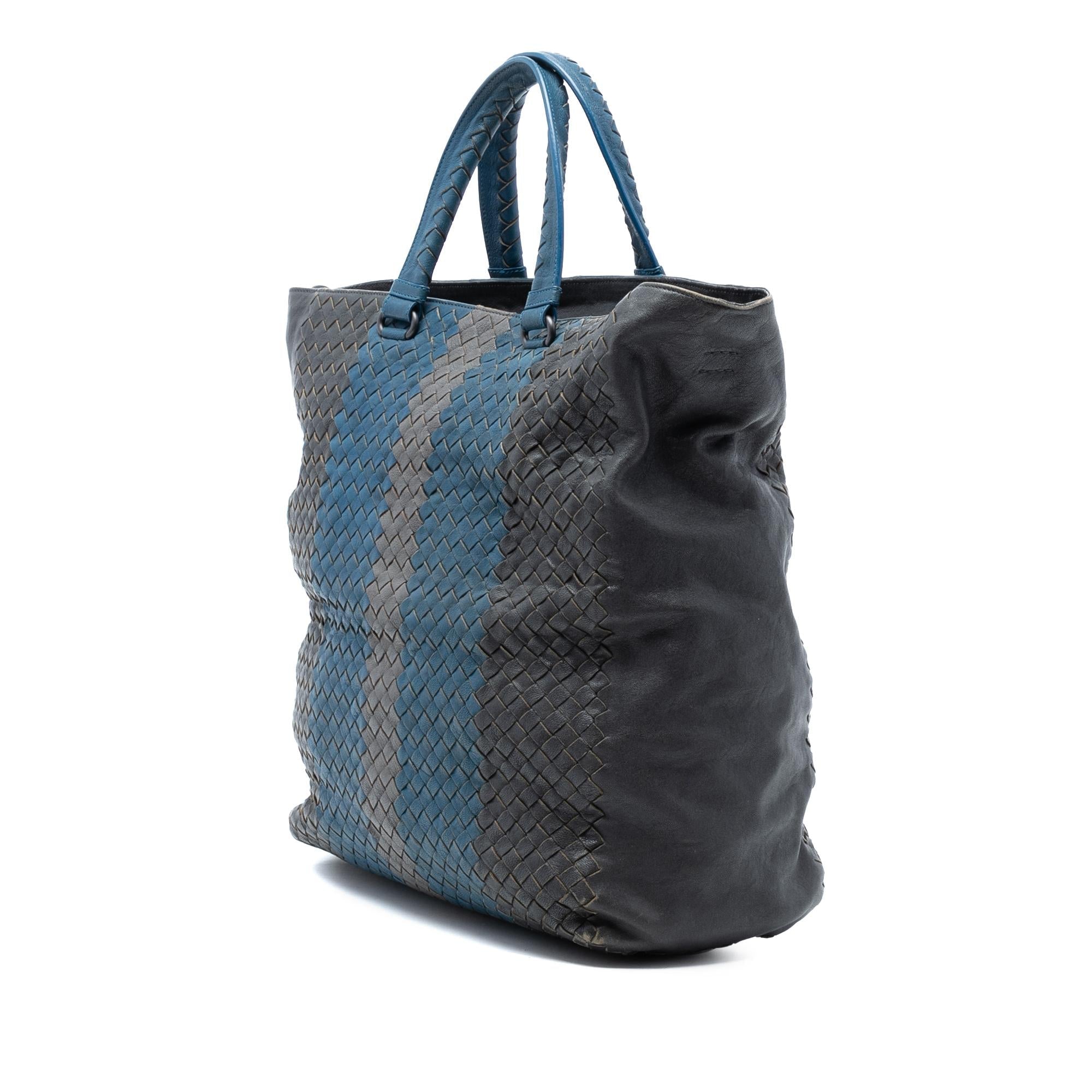 Bottega Veneta Tricolor Nappa Intrecciato Convertible Tote - Image 2