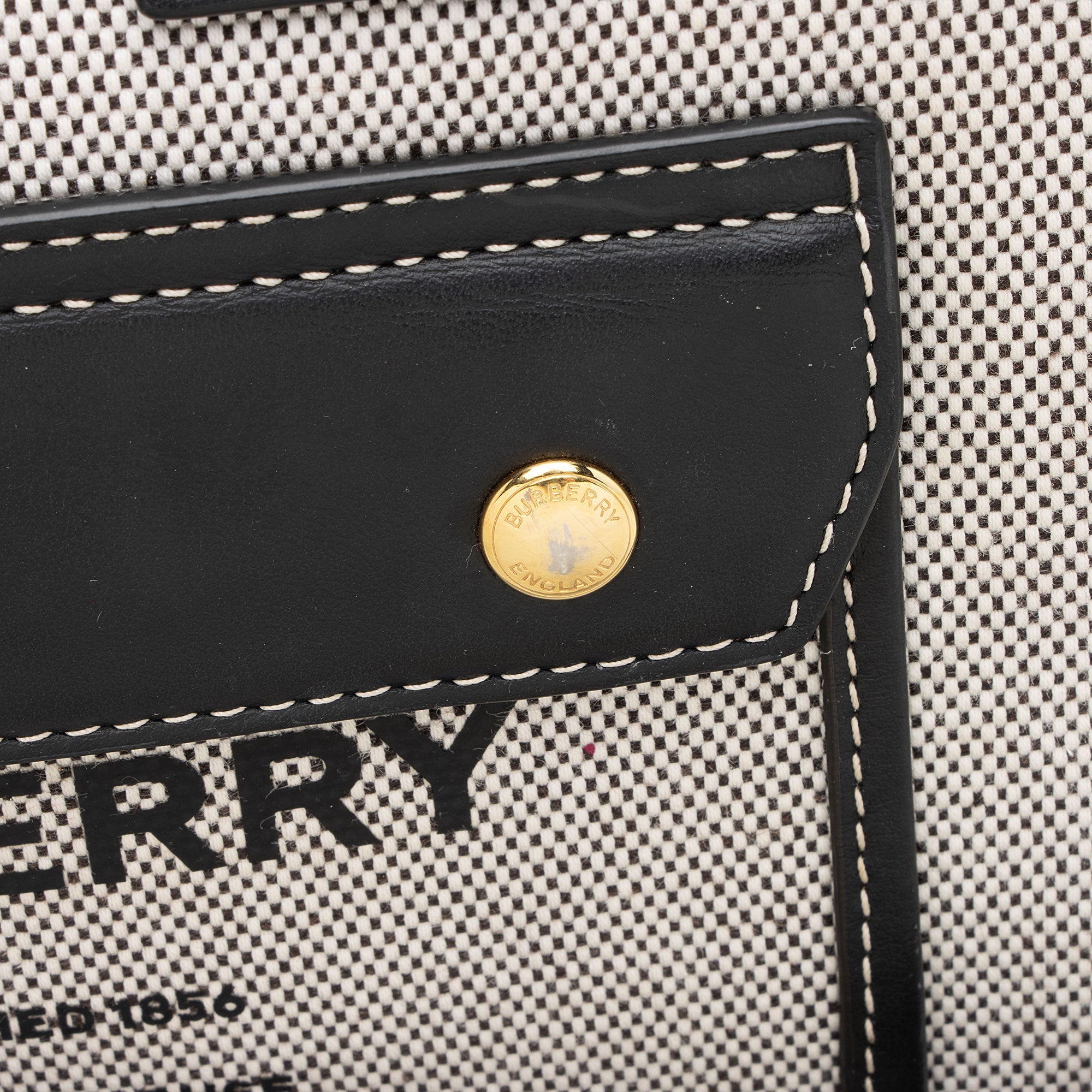 Burberry Canvas Freya Horseferry Mini Tote - Image 13