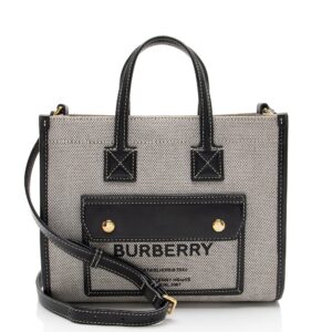 Burberry Canvas Freya Horseferry Mini Tote
