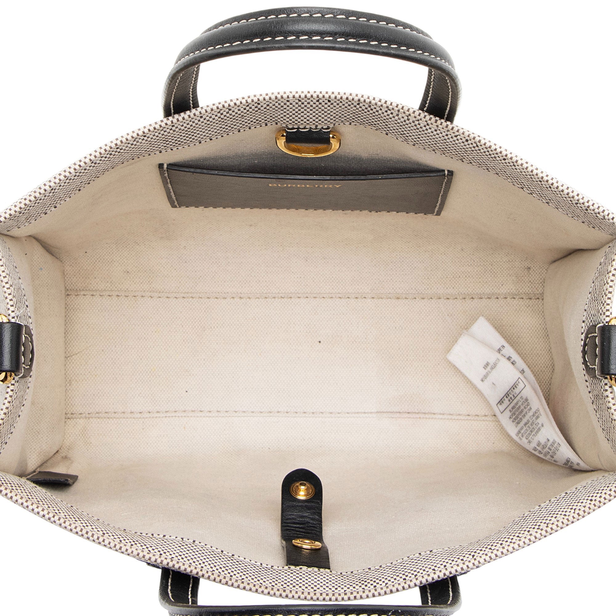 Burberry Canvas Freya Horseferry Mini Tote - Image 7