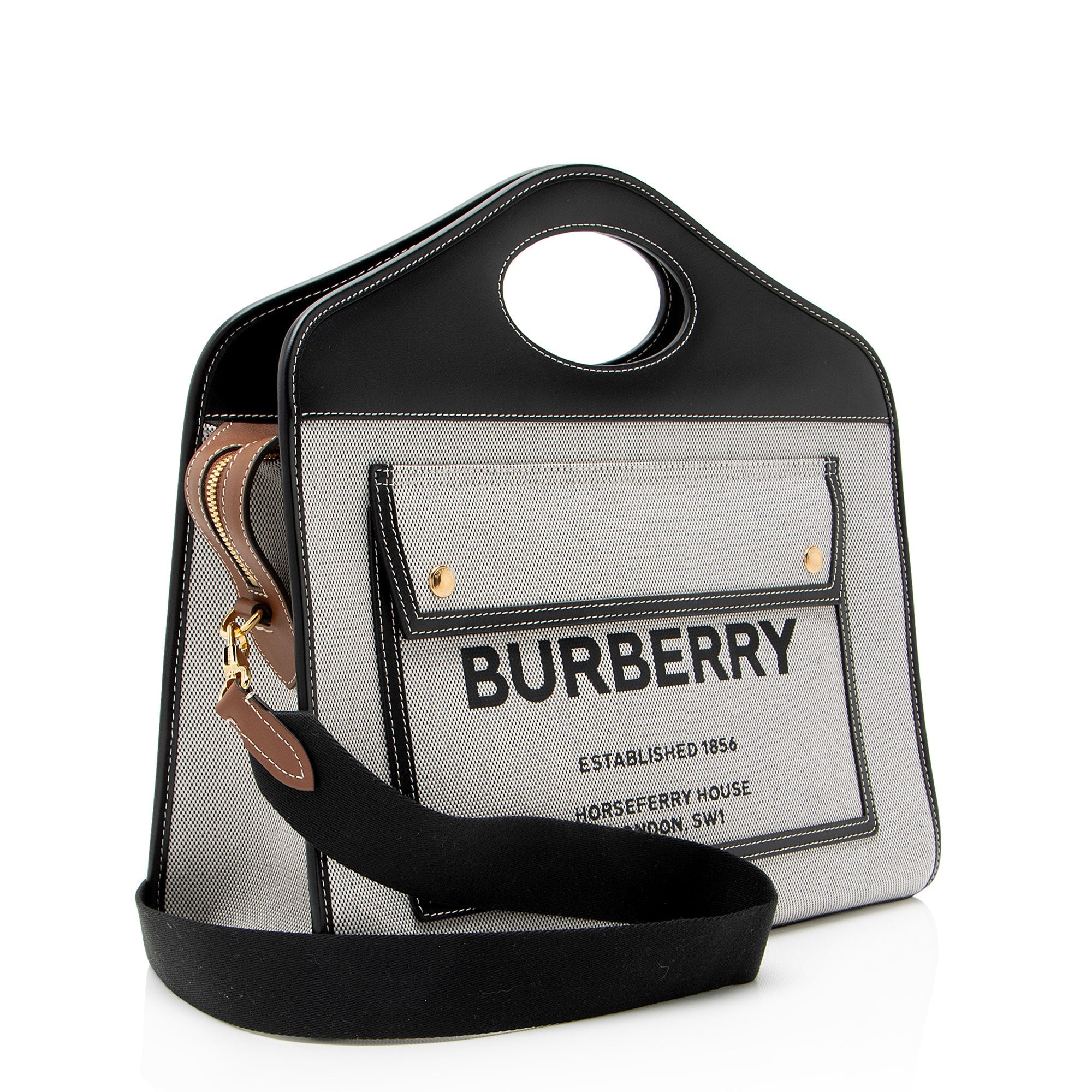 Burberry Canvas Horseferry Medium Pocket Tote - Image 2
