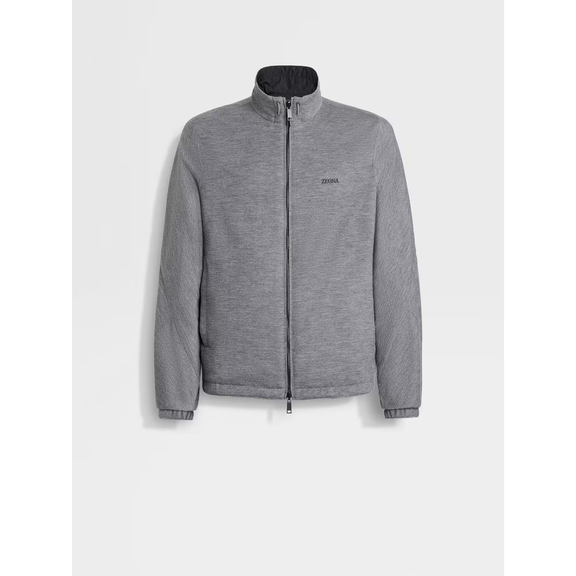 Bomber Zegna - Réversible Brezza en Microfibre - Noir/Gris - Image 6