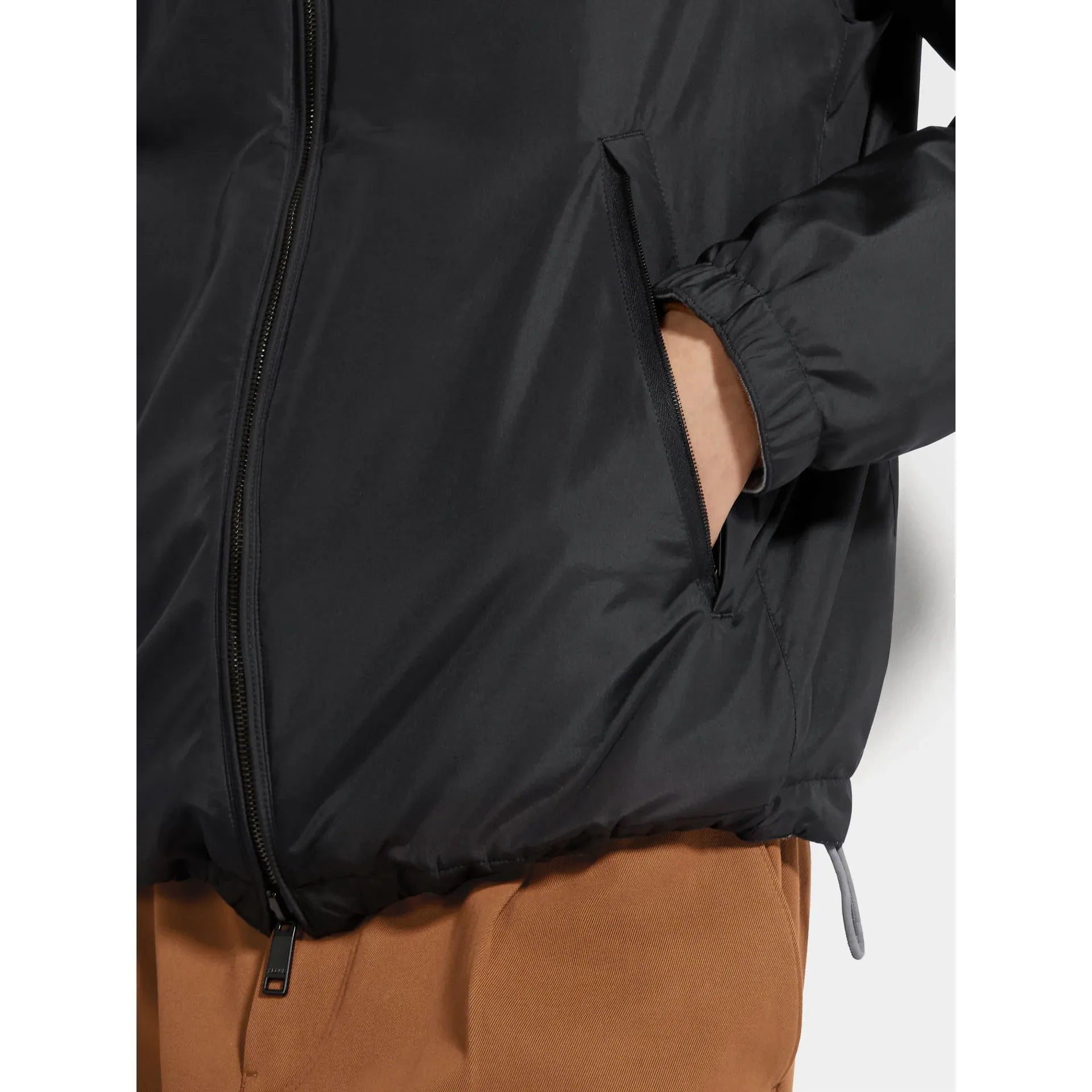 Bomber Zegna - Réversible Brezza en Microfibre - Noir/Gris - Image 5