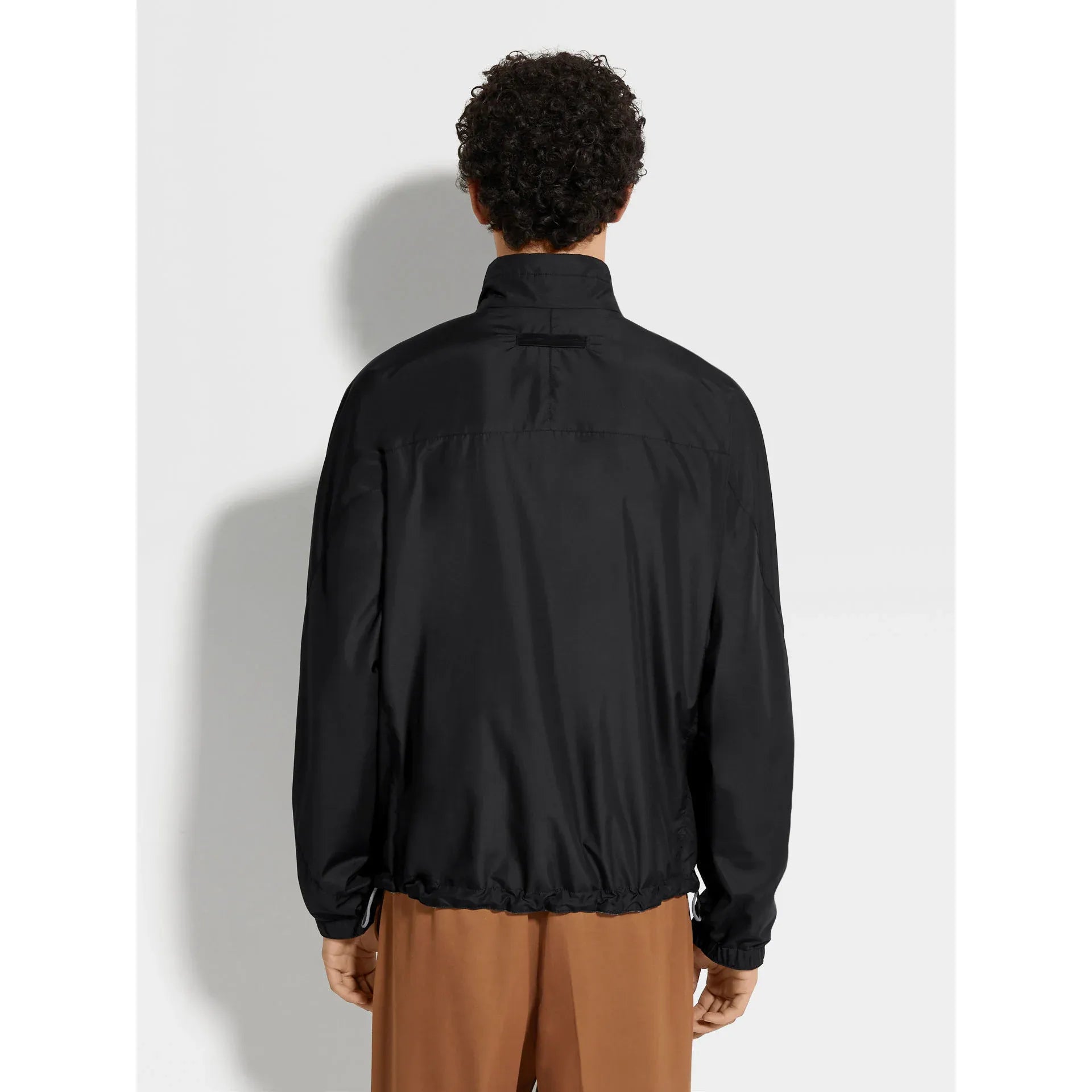 Bomber Zegna - Réversible Brezza en Microfibre - Noir/Gris - Image 4