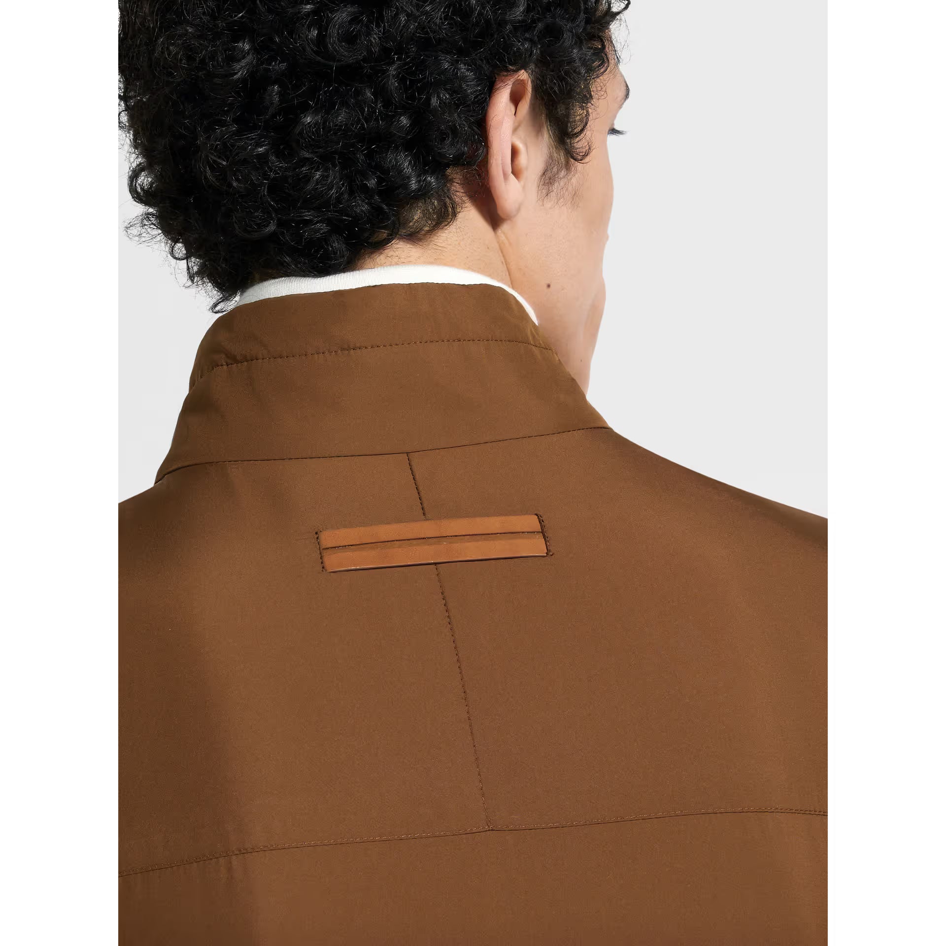 Bomber Zegna - Réversible Brezza en Microfibre - Marron/Gris - Image 5