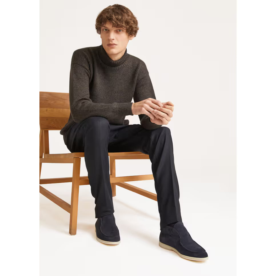 Bottillons Loro Piana - Open Walk - Bleu Marine - Image 2