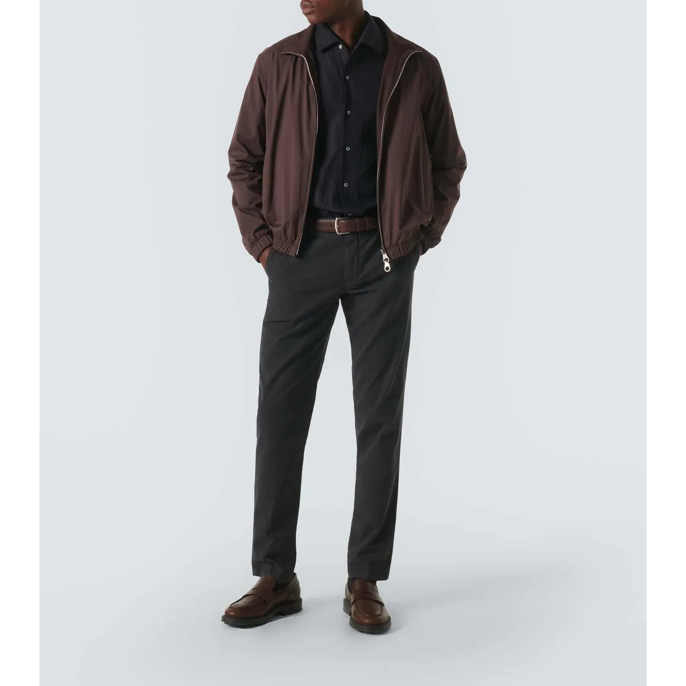Bomber Loro Piana - En tissu Windmate - Marron - Image 2