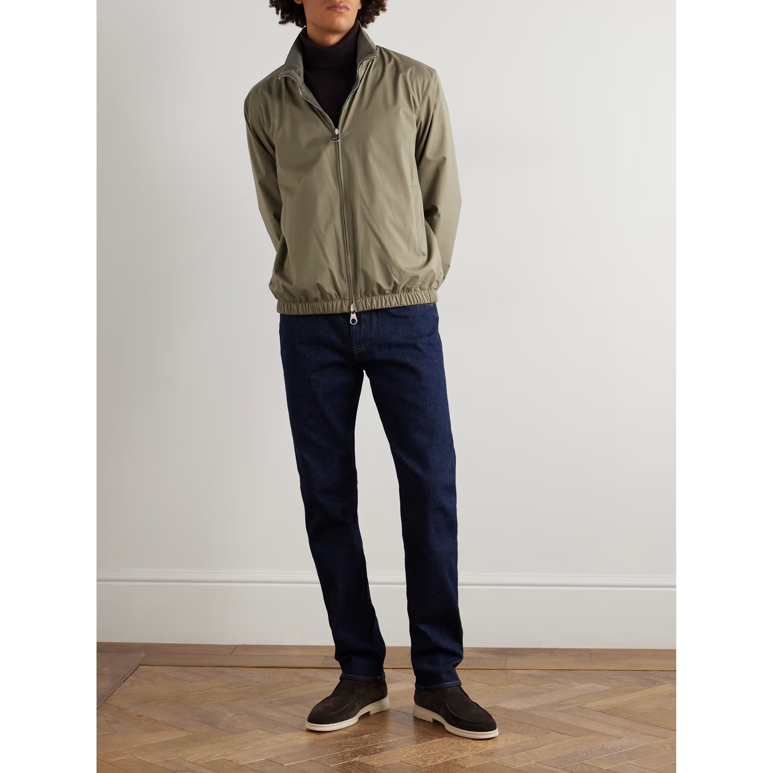 Bomber Loro Piana - En tissu Windmate - Vert - Image 2