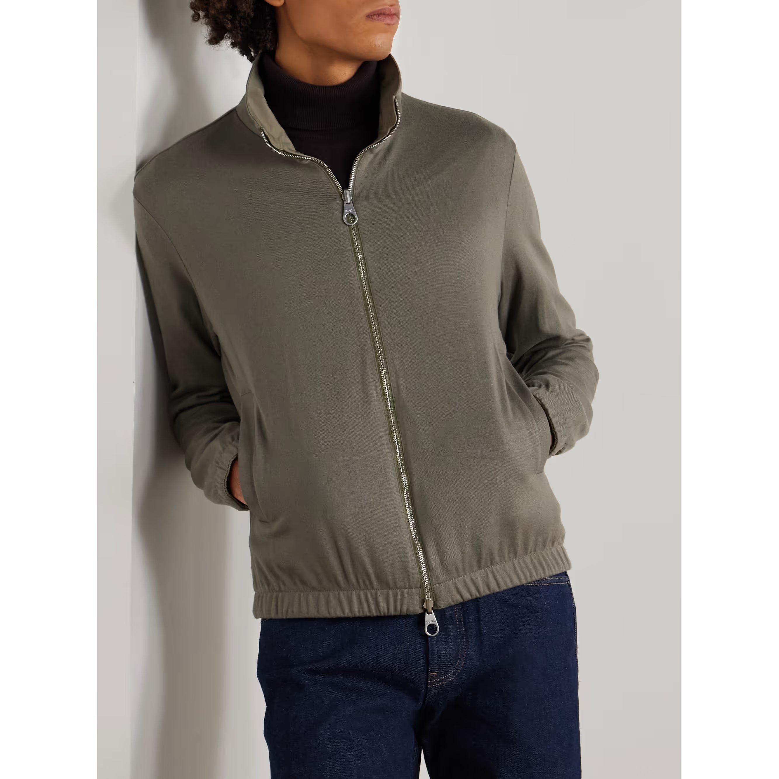 Bomber Loro Piana - En tissu Windmate - Vert - Image 3
